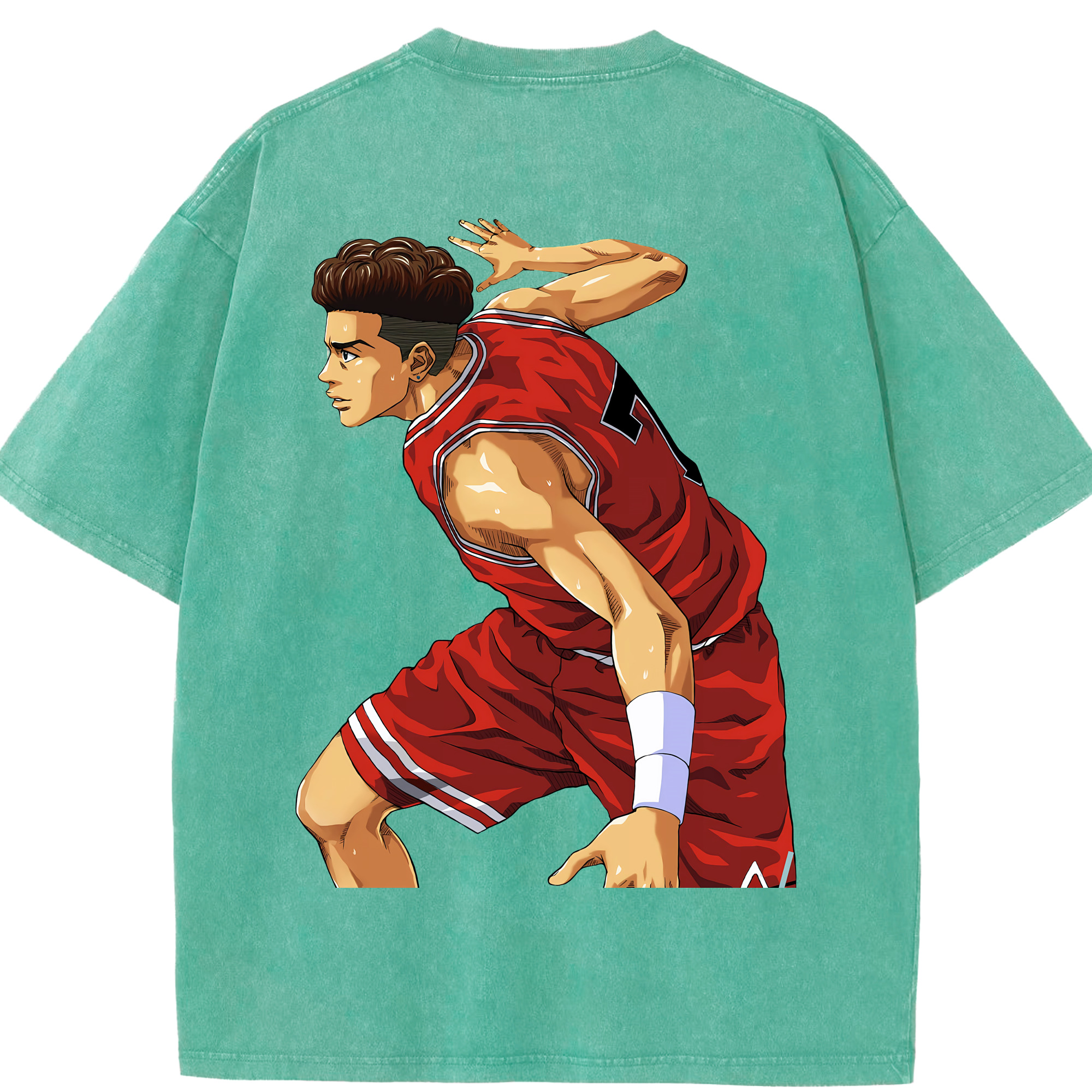 （画像用） SLAM DUNK／スラムダンク 綿100% ヴィンテージ風 半袖Tシャツ（背面プリント）
